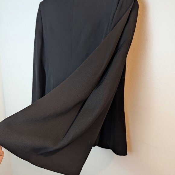 NWT Brandon Maxwell Luxury Flare-Sleeve Black Blazer, Sz 10 - Picture 7 of 16